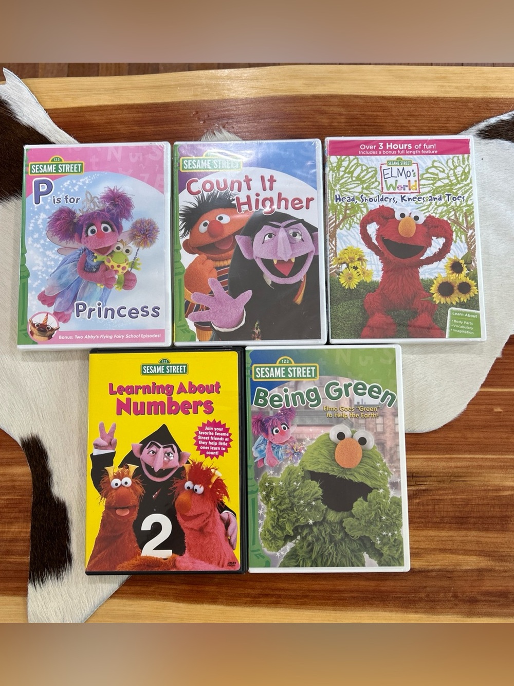 Sesame Street DVD Lot Of 5 Count It Higher Being Green P Is For Princess Elmo’s